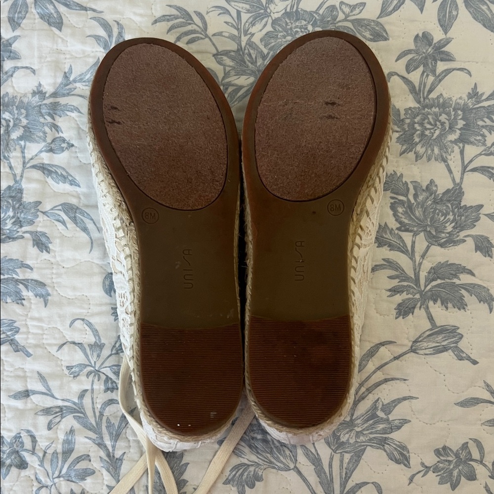 Unisa Cream Lace Espadrille Shoes - Picture 4 of 4